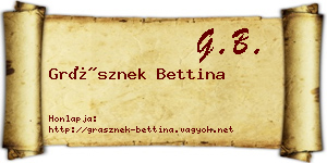 Grásznek Bettina névjegykártya